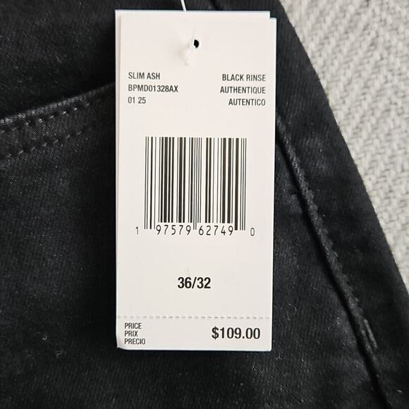 Buffalo David Bitton Ash Jeans Men's W36 L32 Slim Stretch Black Modern NWT Denim - Picture 6 of 14